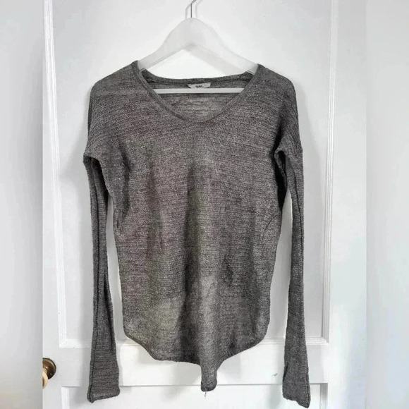 Helmut Lang Grey V Neck Sweater - Picture 1 of 3